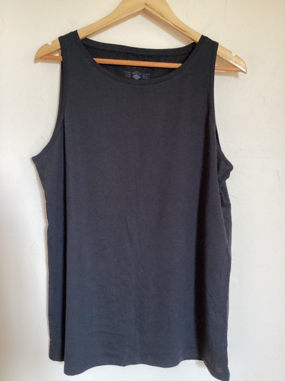 NWT Pact Organic XL Tank Top Black Featherweight Organic Cotton Athleisure